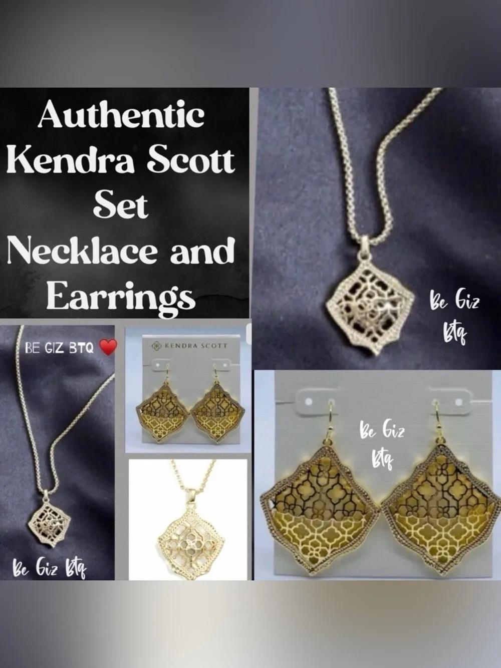 🔥🔥 Authentic Kendra Scott Delicate Statement Necklace And Earrings Set